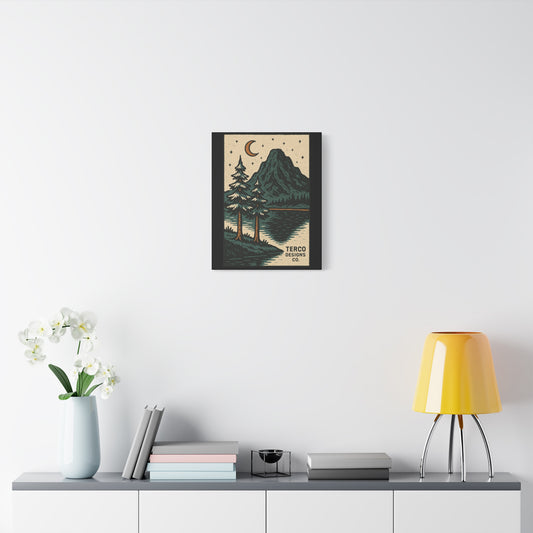 Moonlit Pines Canvas Print