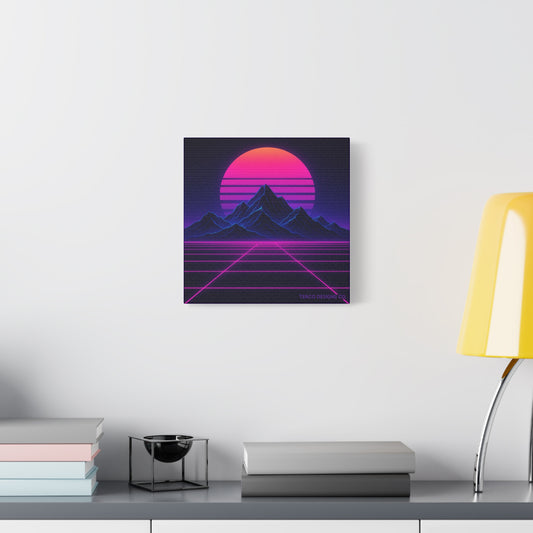 Neon Horizon Canvas Print