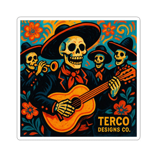 Skeleton Serenade Sticker