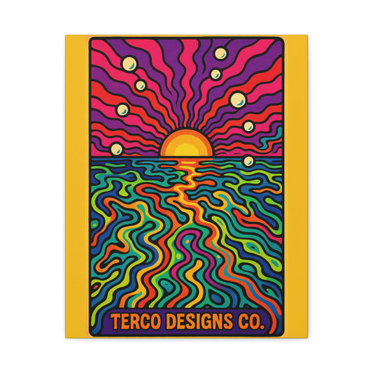 Psychedelic Horizon Canvas Print