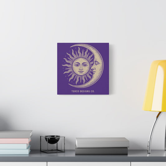 Sun & Moon Embrace Canvas Print