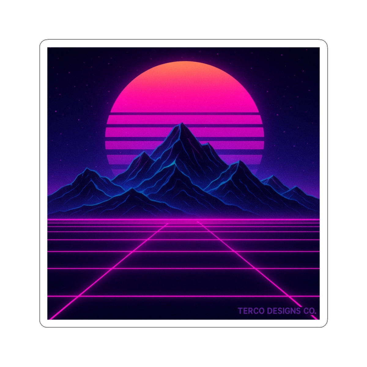 Neon Horizon Sticker