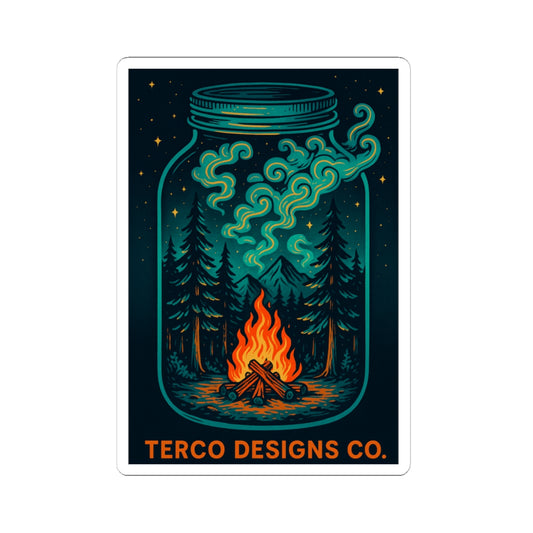 Campfire in a Jar Sticker