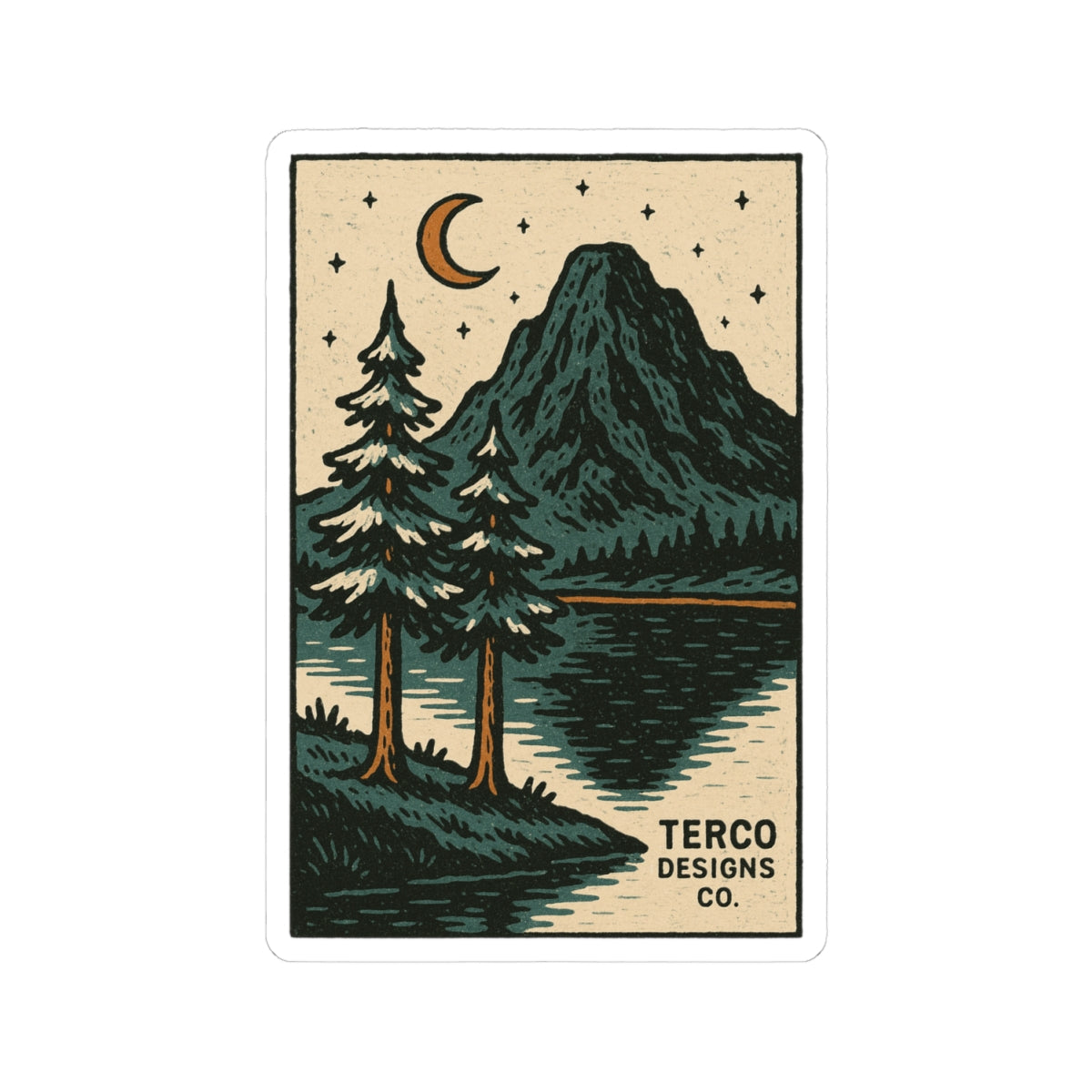 Moonlit Pines Sticker