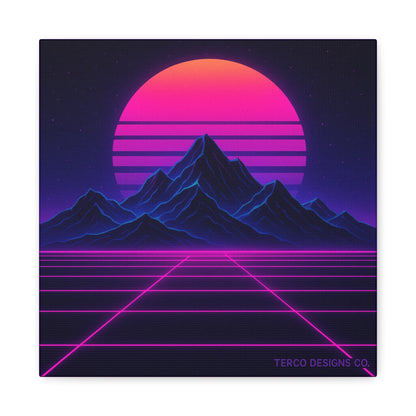 Neon Horizon Canvas Print